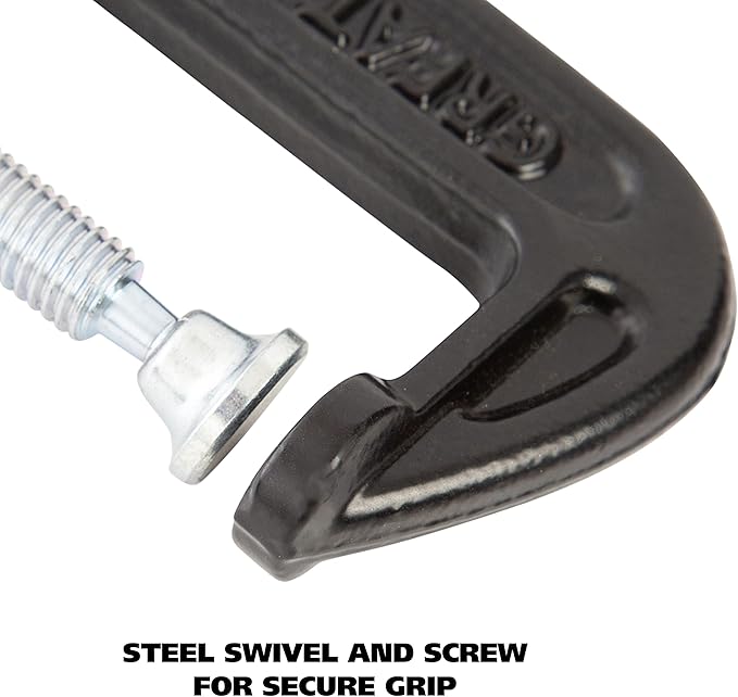 GreatNeck CC2 2-Inch C-Clamp, Automotive and Wood Clamps, Wood Working Tools and Welding Clamps, C Clamps for Home Improvement and Automotive Repair