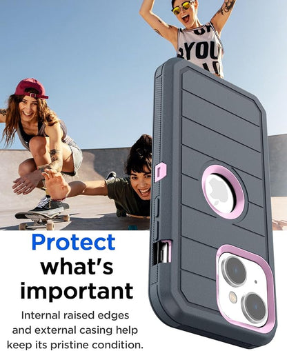 AICase for iPhone 14/13 Case,Heavy Duty Drop Protection Full Body Rugged Shockproof/Drop Proof/Dust Proof Military Protective Tough Durable Cell Phone Cover for iPhone 14/13 6.1"_5