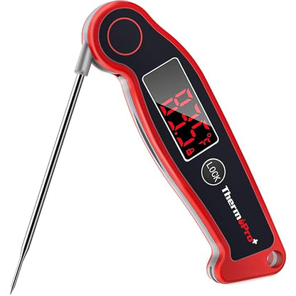 ThermoPro TP19 Waterproof Digital Meat Thermometer for Grilling with Ambidextrous Backlit  Thermocouple Instant Read Kitchen Cooking Food Thermometer for Candy Water Oil BBQ Grill Smoker