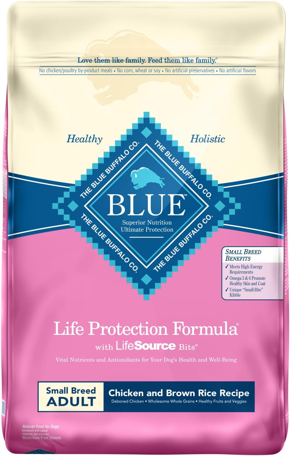 Blue Buffalo Small Breed Chicken & Rice Dog Food, 15 lb. bag