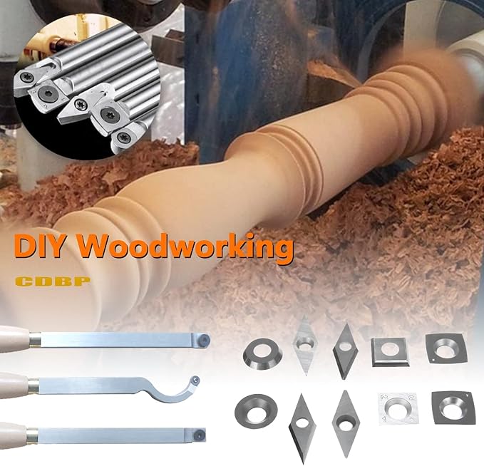 15mm Square with 4" Radius Carbide Inserts Cutters 15152.5mm-R100 Replacement for Woodworking Fits Helical Spiral Cutterheads or Planers Cutterblocks, 10 PCS