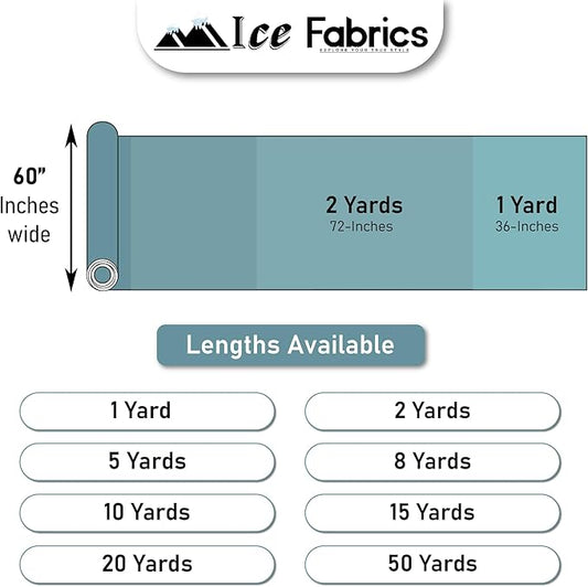 Ice Fabrics 4-Way Stretch Power Mesh Fabric by The Yard - 60" Wide Nylon Spandex Sheer Net Fabric - Breathable  Stretchy Mesh Fabric for Sewing Activewear, Dresses, Crafts - Black - 1 Yard