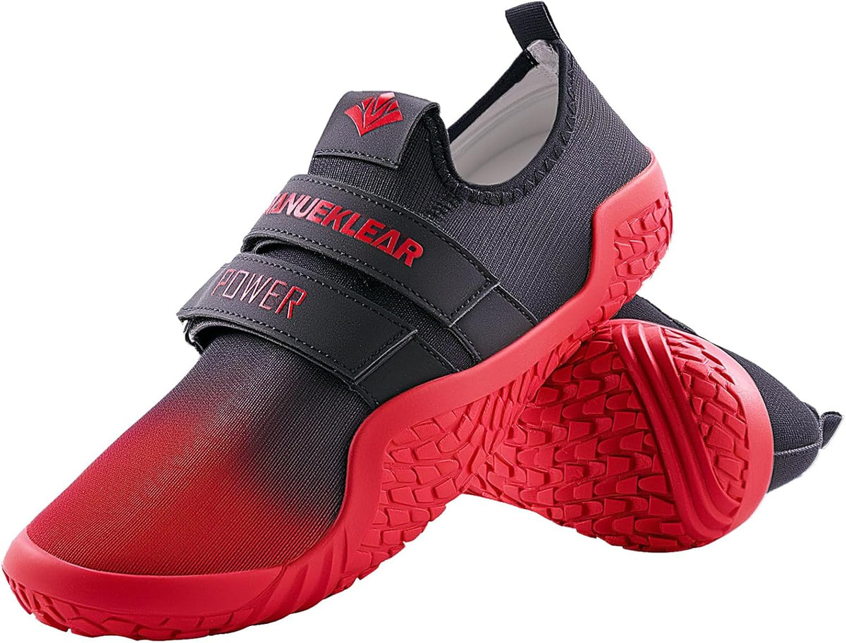 MANUEKLEAR Deadlift Shoes - Weight Lifting Shoes for Men Women - Weightlifting Squat Shoes Fitness Cross-Trainer Barefoot Gym Training Sneakers