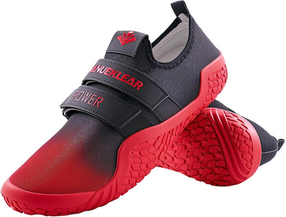 MANUEKLEAR Deadlift Shoes - Weight Lifting Shoes for Men Women - Weightlifting Squat Shoes Fitness Cross-Trainer Barefoot Gym Training Sneakers