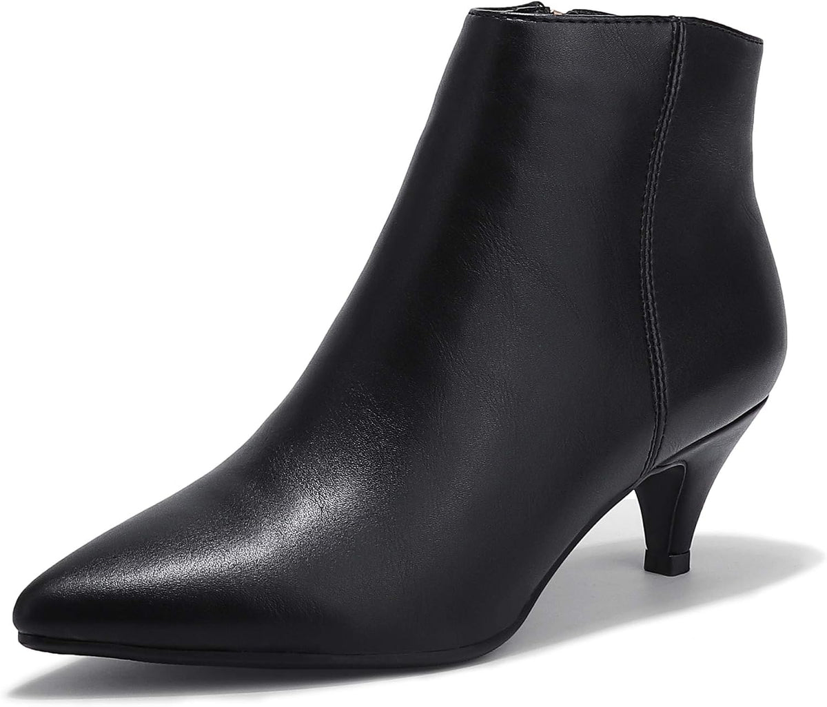 Women Booties Low Kitten Heel Ankle Boots Pointed Toe Short Boots Dress Sexy Shoes