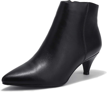 Women Booties Low Kitten Heel Ankle Boots Pointed Toe Short Boots Dress Sexy Shoes