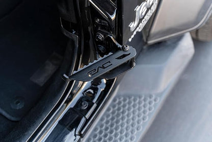 Foot Pegs for the 2007-2025 Jeep Wrangler JK/JL & Gladiator JT | Sold as a Pair | Rugged Anti-Slip Pedal Grip Design | Fits Front and Rear Hinges | Includes Padded Stopper | DV8 Offroad