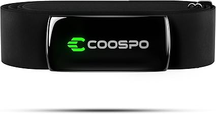 COOSPO H9Z Heart Rate Monitor Chest Strap, HRM Monitor HR ZonesCalories Burned, Heart Rate Monitor Chest Sensor with Rechargeable Battery