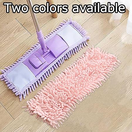 Jerliflyer Microfiber Dust Mop Pad, Wet Dry Floor Cleaning Mop Replacement Pad, Mop Pad with Extra Chennai Fill for Tiled Floors, Hardwood Floors (Cream Colour)