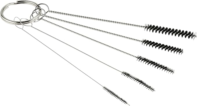 SE Brush Cleaning Sets Nlylon Bristles Varying Sizes for Versatile Tasks Spray and Paint Guns, Barrels, and Other Tools