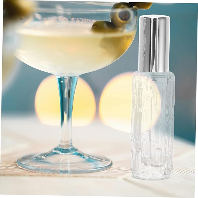 4pcs Transparent Glass Bitters Spray Bottles with High Sensitivity Pump for Absinthe and Cocktail Ingredients Home Bars and Professional Bartending