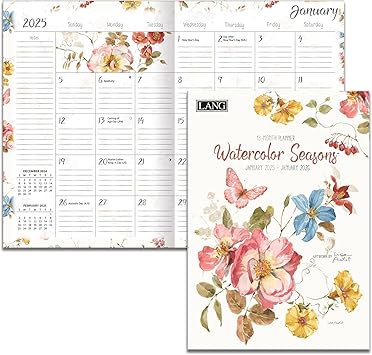 Lang, Watercolor Seasons by Lisa Audit 2025 Monthly Planner