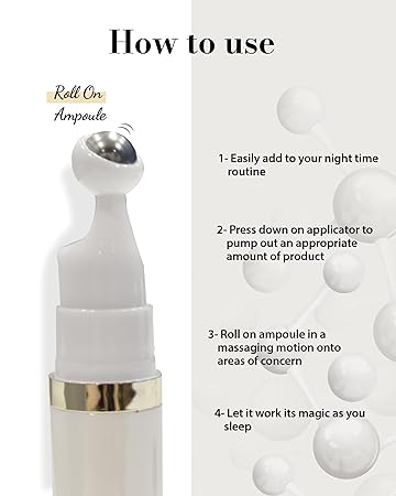 MASTINA Mastic Ampoule Serum Stick Roller Type Mastic Ampoule (Derma Roller Stick-Type, 0.5fl oz) - Serum for Even Skin Tone and Elasticity. Fermented Mastic Gum.
