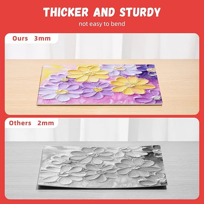 Simetufy 40 Pack Canvas Boards for Painting 8x10In Cotton Canvas Panels for Oil, Acrylic, Gouache & Watercolor Painting