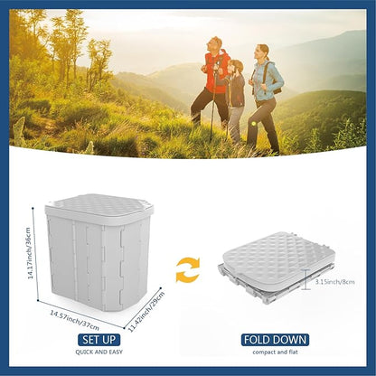 Portable Camping Toilet for Adults - Hapoon XL Portable Folding Toilet with Lid,Travel Portable Potty for Adults,Porta Potty Car Toilet