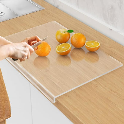 SWSKR Clear Acrylic Cutting Board with Counter Lip 17.5"x13.5"