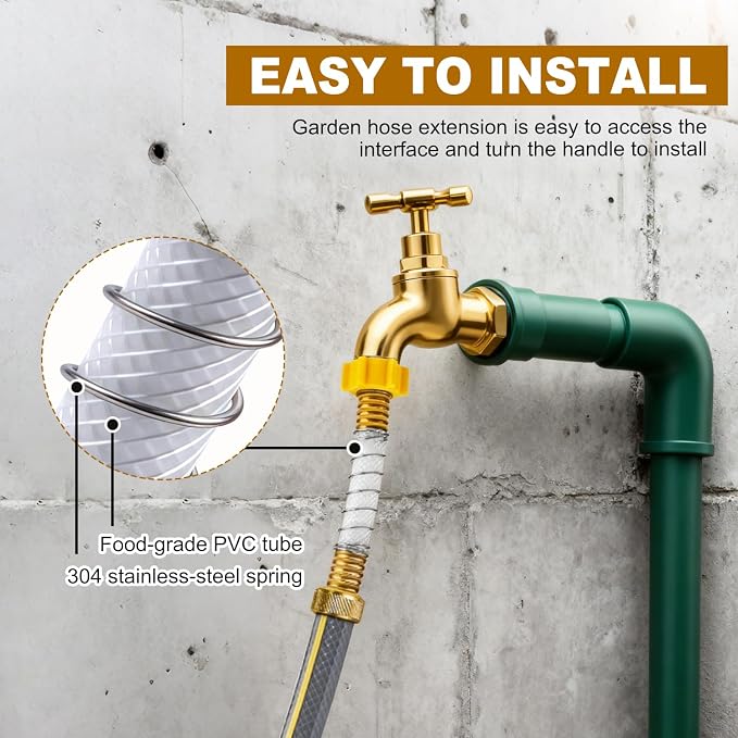 RV Flexible Hose Protector, RV Water Hose Extension & Faucet Protector - Eliminates Hose Crimping and Straining at Water Connections, Flexible Hose Adapter for RV, Garden, Outdoor Essentials