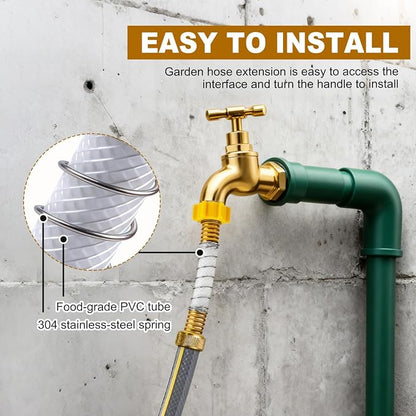 RV Flexible Hose Protector, RV Water Hose Extension & Faucet Protector - Eliminates Hose Crimping and Straining at Water Connections, Flexible Hose Adapter for RV, Garden, Outdoor Essentials