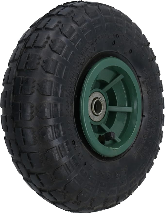 10 Inch Pneumatic Wheel For Sack Truck Carts Wheelbarrows 16mm Bore 2pc
