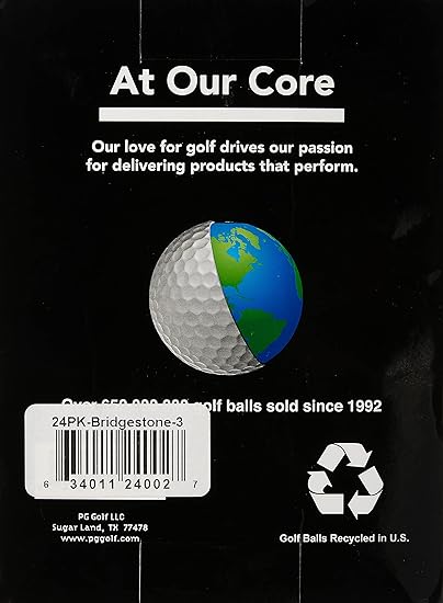 Reload Recycled Golf Balls (24-Pack) of Bridgestone Golf Balls, White(Packaging May Vary)