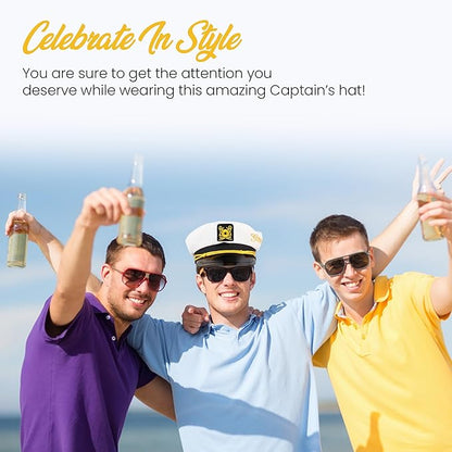 Brosash Bachelor Party Captain's Hat - Groom to Be Nautical Bachelor Hat | Funny Accessory Boats n' Hoes Bridal Shower