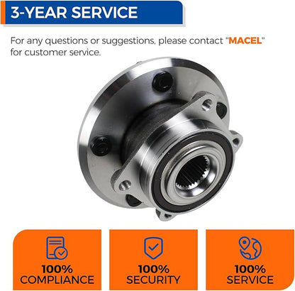 PAROD 513286 Front Wheel Bearing Hub Assembly Compatible with 2009-2017 Dodge Journey, 2014-2015 Ram ProMaster 1500, 2500, 3500 5Lugs wEncoder ABS