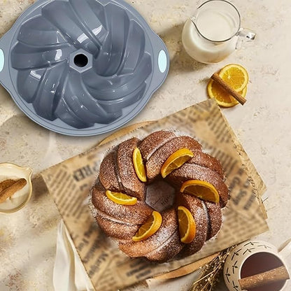 Multifuntional Cake Baking Molds Hollow Baking Pans Silicone Texture Striped Baking Molds Cake Pans for Baking Bread