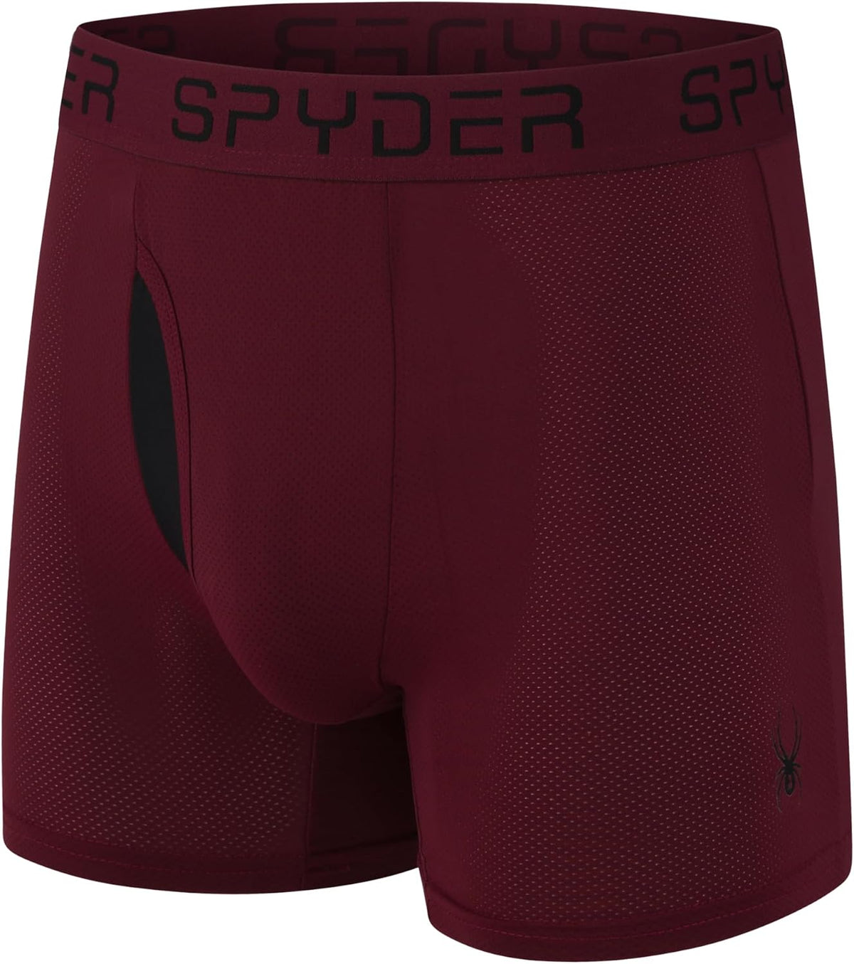 Spyder Mens Boxer Briefs Performance Nylon Mesh Sports Underwear With Fly Front ( box Damaged )