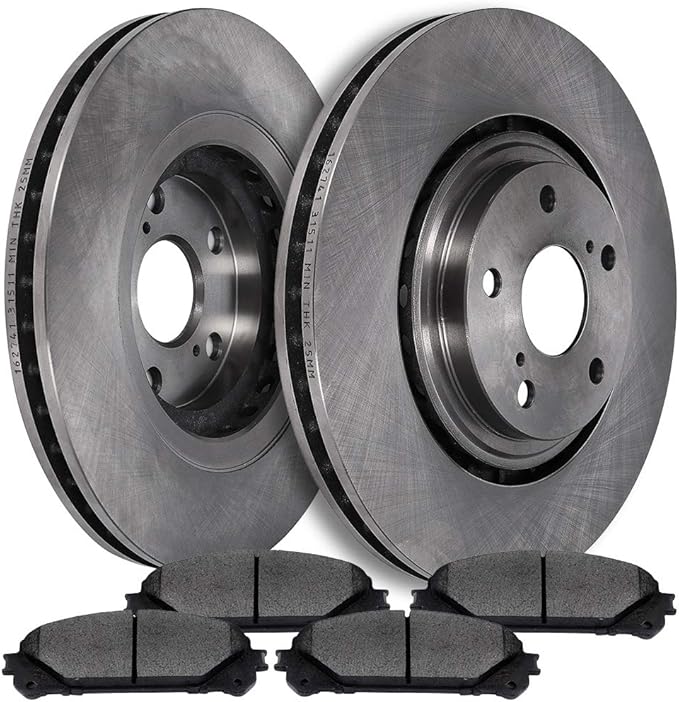 ECCPP D1324-8436 31511 Front 2pcs Brake Rotors + 4pcs Pads Fit For Lexus RX350 2010-2015,For Toyota Highlander 2008-2016,For Toyota Sienna 2011-2017 Brake Kit