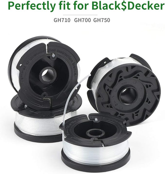 YDSL 4-Pack String Trimmer Replacement Spool for Black and Decker AF-100 Autofeed Weed Eater Spool 30 Feet0.065 Inches
