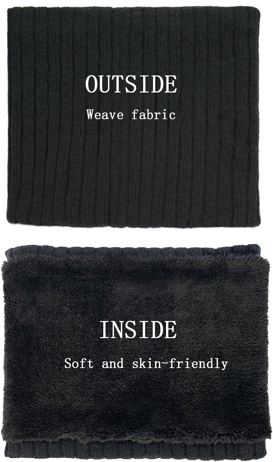 Winter Neck Gaiter for Women Men Thermal Fleece Neck Warmer Windproof Face Cover Ski Mask Gift for Cold Weather