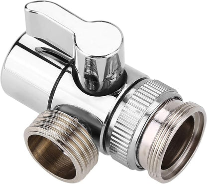 Fdit Faucet Diverter Basin Sink Water Tap Switch Valve Brass Shower Head Shut-Off Valve for Bathroom Kitchen Washing Basin