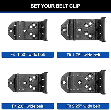Compatible with Glock 43 Glock 43x, OWB Holster Fit G43 G43x, 360 Degrees Adjustable Belt Clip, Fit 1.5'' 1.75'' 2.0'' 2.25'' Wide Belt, Level II Retention Index Finger Release