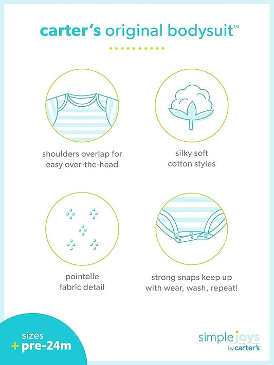 Simple Joys by Carter's Baby Boys' 6-Pack Short-Sleeve Bodysuit