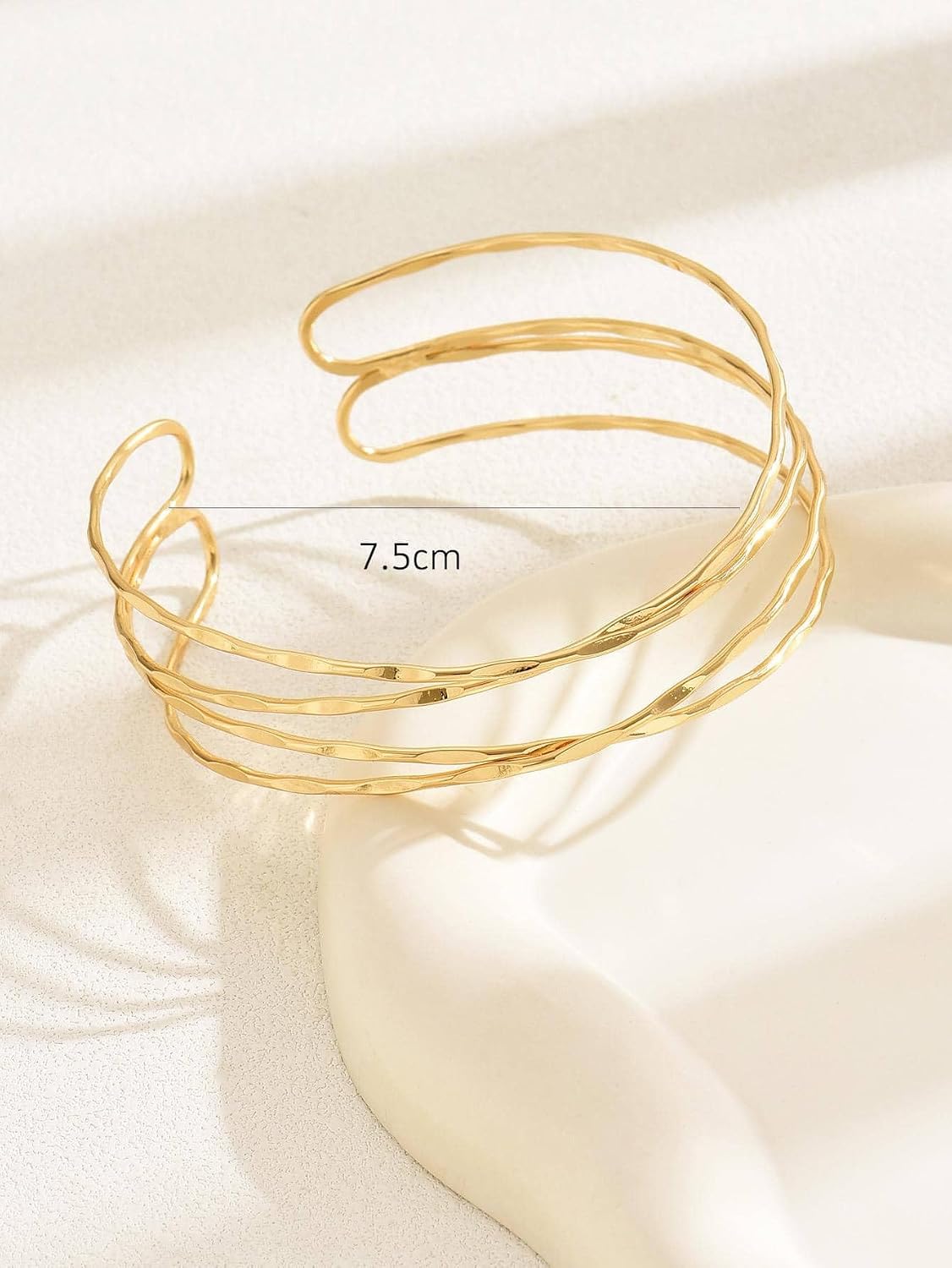 Gold Arm Cuff Jewelry Bracelets for Women Upper Arm Cuffs Bangle Set 3 PCS Set Armlet Band Armlet Gift Accessories