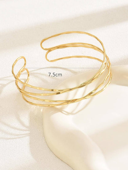 Gold Arm Cuff Jewelry Bracelets for Women Upper Arm Cuffs Bangle Set 3 PCS Set Armlet Band Armlet Gift Accessories
