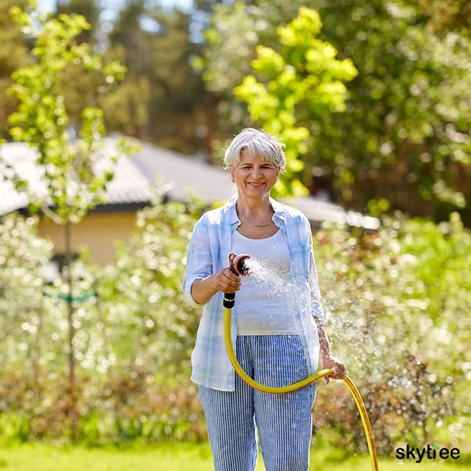 Hose Nozzle, Metal Garden Spray Hose Nozzle, 10 Patterns Thumb Control Hose Sprayer Nozzle in Lawn and Garden