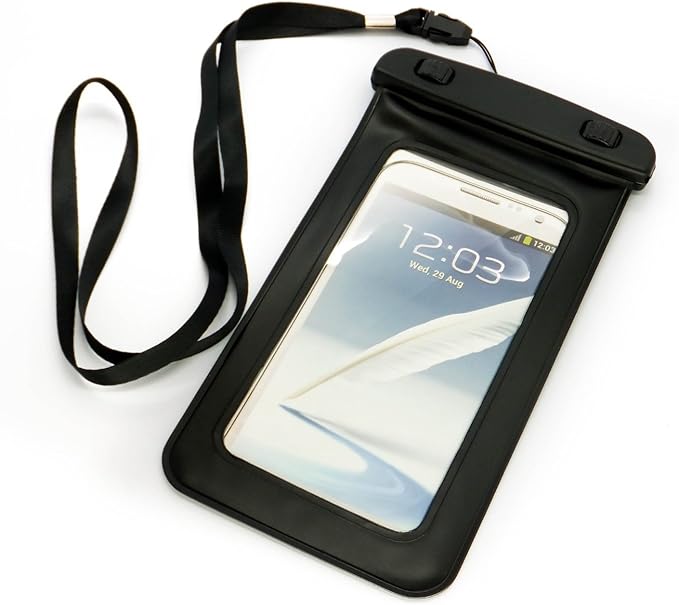 Waterproof Touch-ID Fingerprint Enabled Pouch Dry Bag Case Full Cover for iPhone X 8 8 7 7S 7 6 6S 6 5S 5C 5 4 3 iPod Touch Samsung and Smartphones with Screen Size up to 6.5" by Cybertech