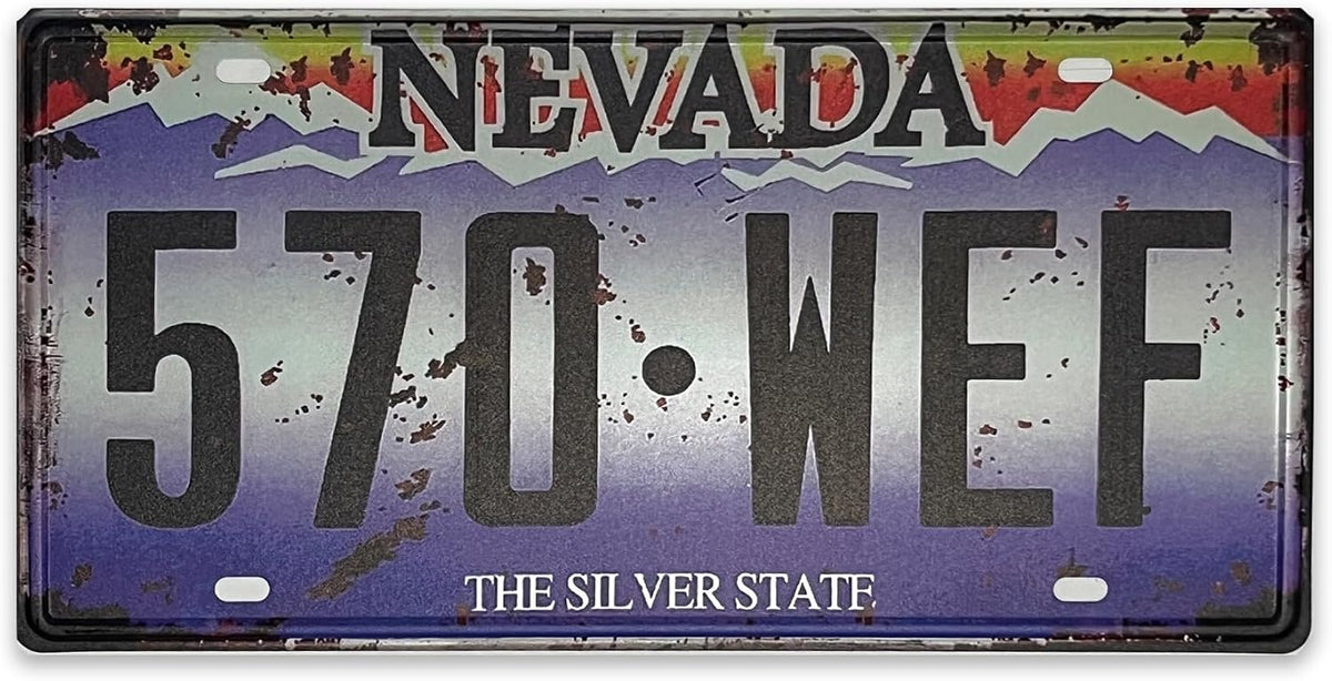 Retro Nevada License Plate Car Decor License Plates,Room Decoration,License Plate Souvenir,Retro Rusty Metal License Plate Souvenir Front of Car Decorative 12"X6"-28