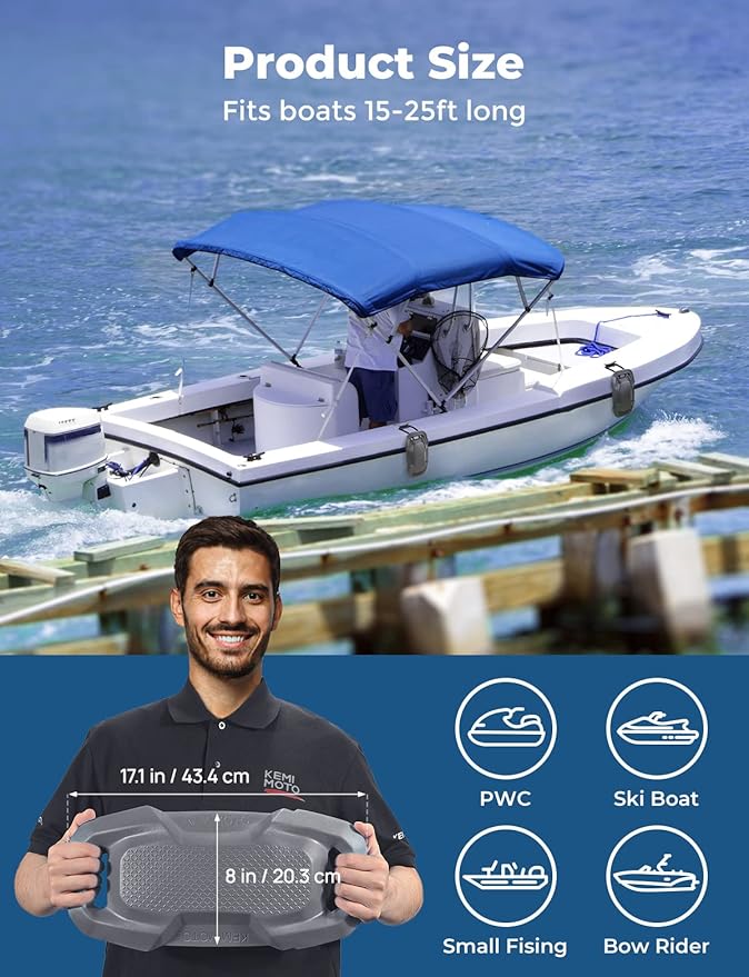 KEMIMOTO Boat Fenders Boat Bumpers for Docking Upgraded Boat Fenders Bumpers, Fit for Bass Boat Jon Boat and Pontoon Boat