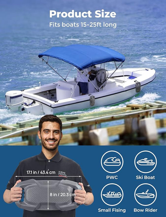 KEMIMOTO Boat Fenders Boat Bumpers for Docking Upgraded Boat Fenders Bumpers, Fit for Bass Boat Jon Boat and Pontoon Boat