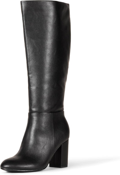 Essentials Women's Tall Boots with Chunky Block Heel.