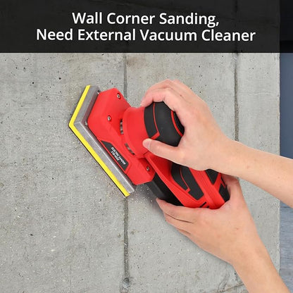 Electric Sheet Sander, Corded Multi-Function Detail Sander, 260W Brushless Motor Sheet Sander with 12 Sanding Paper, Max 10,000rpm Palm Sander with Brushless Motor Sanders for Woodworking