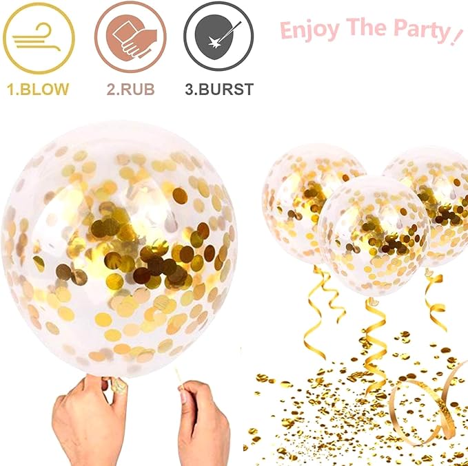 SYHAQYE Party Balloons Pack, Balloon Set Sequined Graduation Wedding Birthday Party Supplies Craft Decorations(A)