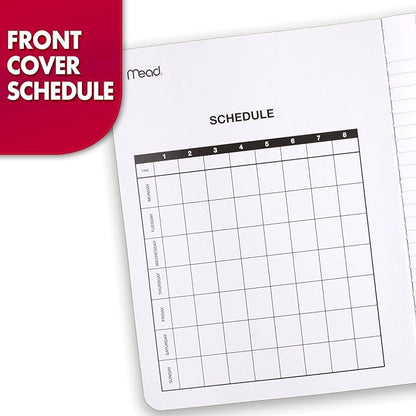 Mead Composition, Wide Ruled Comp Book, Writing Journal Notebook with Lined Paper, Home School Supplies for College Students  K-12, 9-34" x 7-12", 100 Sheets, Black Marble (09910)