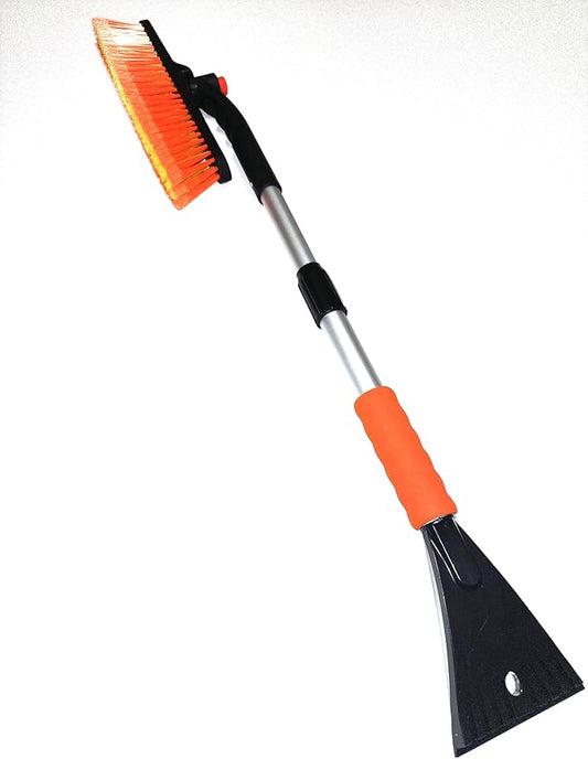 Rotating Snow Brush for Cars Extendable Snow Cleaner For Cars Ice Scraper with Brush For Cars,Trucks, and SUVs Windshield Scraper For Ice Snow Ice Scraper for Cars, Trucks and SUVs