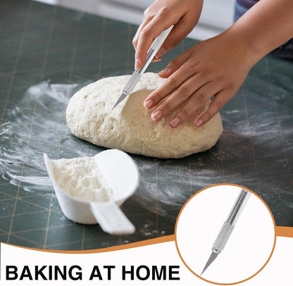 Bread Scoring Tool, Sourdough Razor Scorer & Scoring Lame with 11 Blades, Safety Cover & 2 Finger Sleeves – Stainless Steel For Home Bakers, Sourdough Starter Lovers, Hobbyists & Baking Enthusiasts