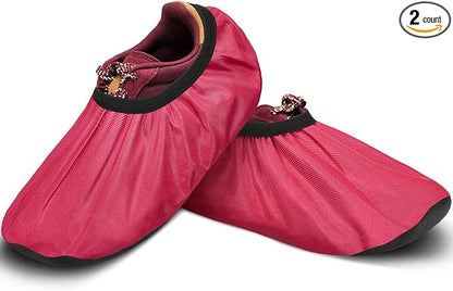 Geyoga 2 Pieces Bowling Shoe Covers for Sports Bowling Polyester Shoe Covers Protector Accessories for Men Women Game Sports Supplies