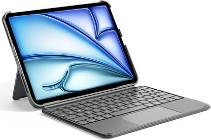 Inateck for iPad 11th10th Gen Case with Keyboard,for iPad 10th(10.9")11th Gen(2025 A16),Air 11" M3M2,Air 654th,Pro 11 4321th,Ultralight Detachable Keyboard with Touchpad, AceTouch Gray