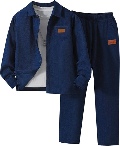 Boys Tracksuits Outfits Casual Sweatshirt Jacket Tops and Jogger Sweatpants Sweatsuit Clothing Sets for Kids 8-11 Years